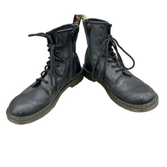 Dr. Doc Martens 1460Y Black Leather Lace Up Boots Size UK 5 US M 6 US L 7 - Picture 5 of 7